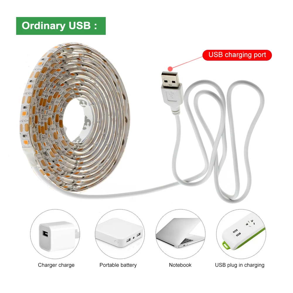 

USB Phytolamps for Plants 5V LED Grow Light Strip 2835 Chip 1m 2m 3m LED Phyto Tape for Hydroponic Greenhouse Seedlings Growth