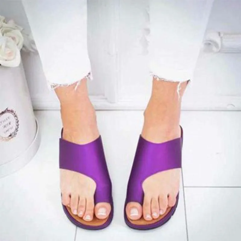 

Women Shoes Sandals Orthopedic Corrector Ladies Sandals Flats Soft PU Leather Shoes Woman Sandals Flip Flops Sapato Feminino