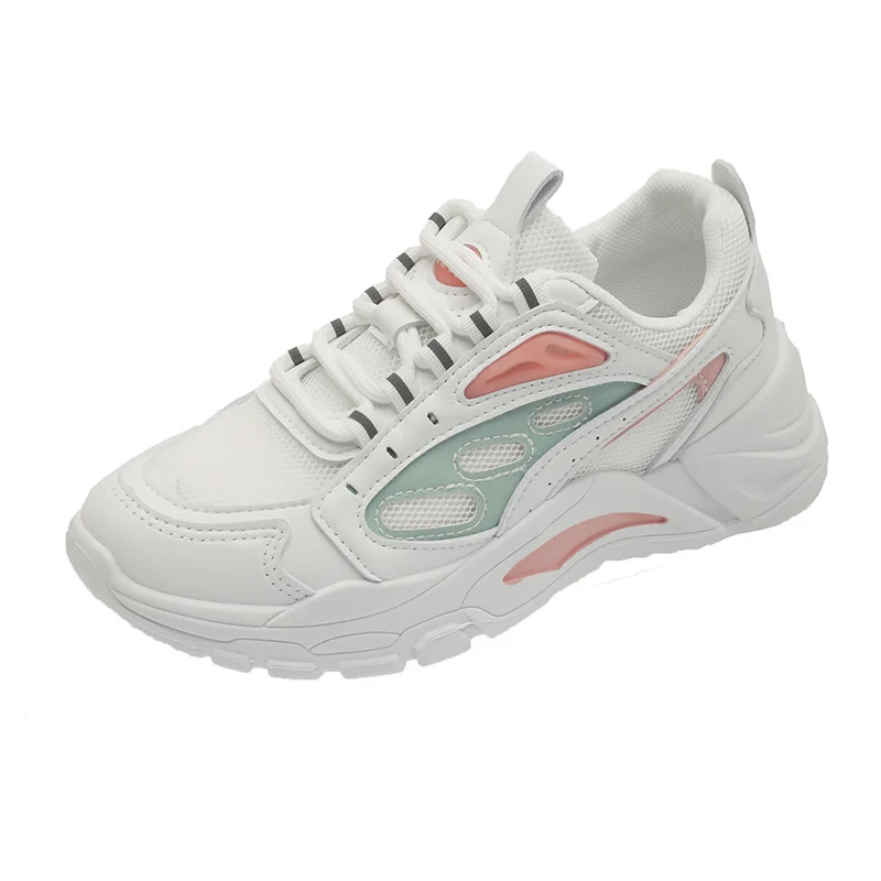

Platform Mesh Sneakers Women 2021 Breathable Comfort Woman Vulcanize Shoes Ladies Summer Tennis Female Casual Shoes White New