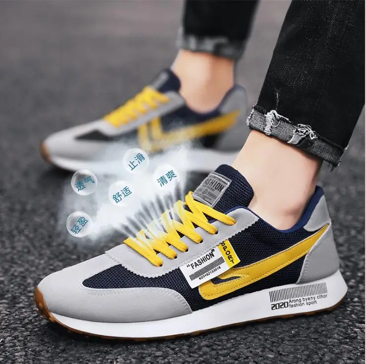 Новинка мужские кроссовки для бега дышащие сетчатые противоскользящая