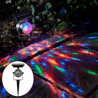 outdoor solar powered spotlight waterproof ip65 colorful disco stage lamp for christmas home party garden laser projection light