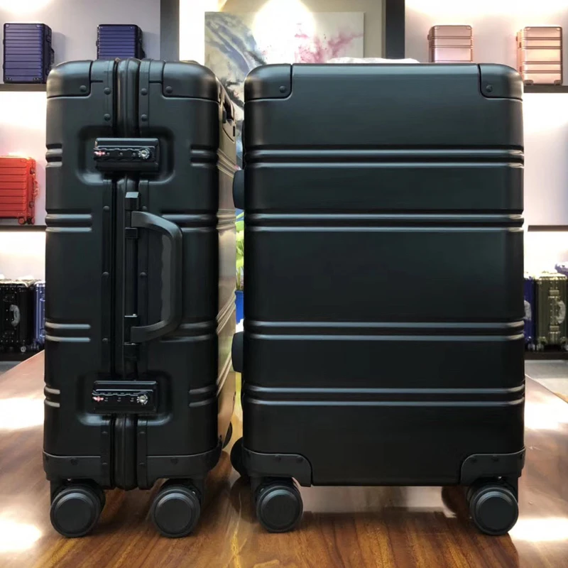 100% Алюминий сплав Бизнес для путешествий жесткий чехол Спиннер чемодана с