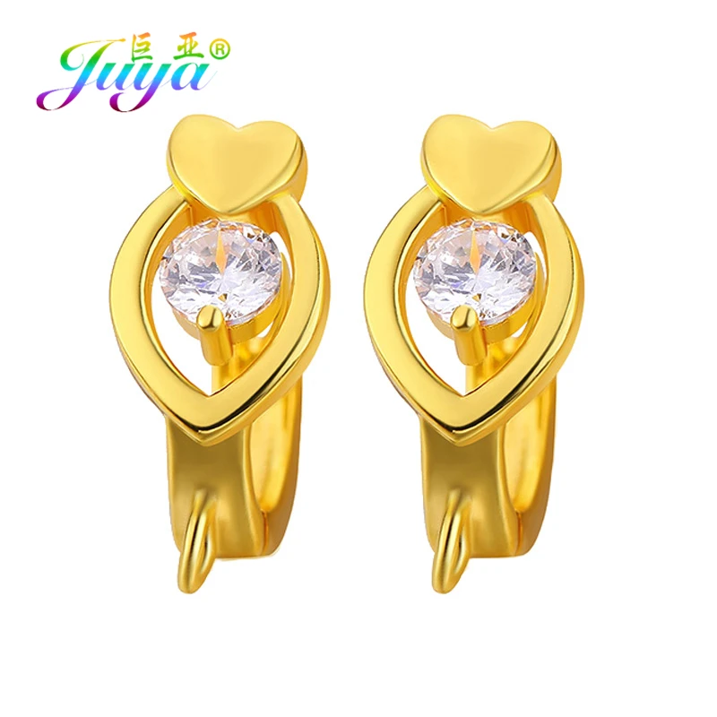 Серьги-кольца Juya с фианитами ручной работы модные аксессуары для