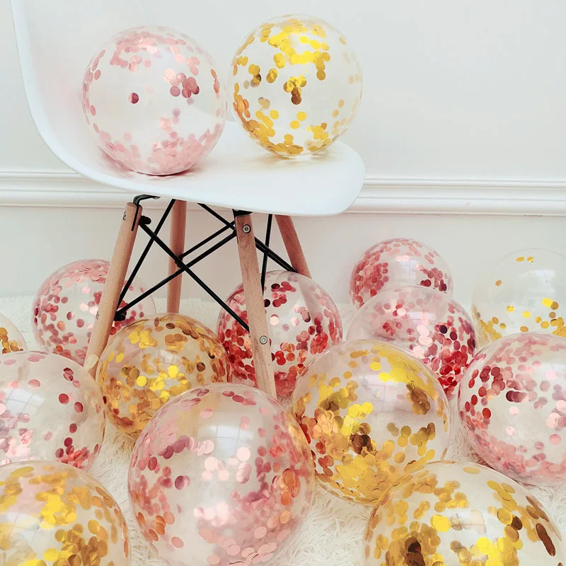 

5/10pcs 12inch Glitter Star Confetti Balloons Latex Transparent Ballon Wedding Festival Baby Shower Birthday Party Decor Globos