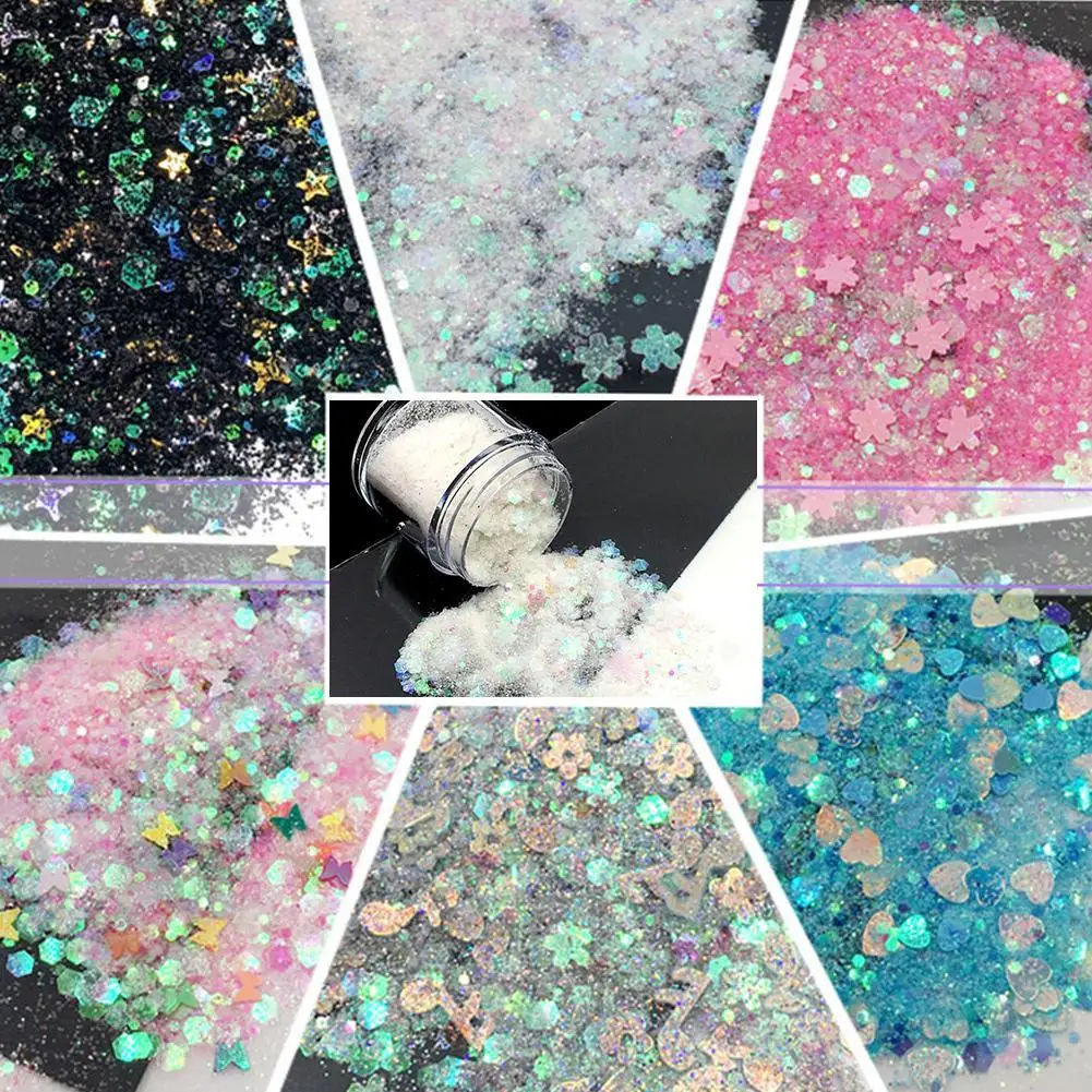 

Epoxy Resin Mold Fillings Sparkling Materials Glitter Star Powder Making Sequins Craft Heart Jewelry For DIY Mix Resin Y6R7