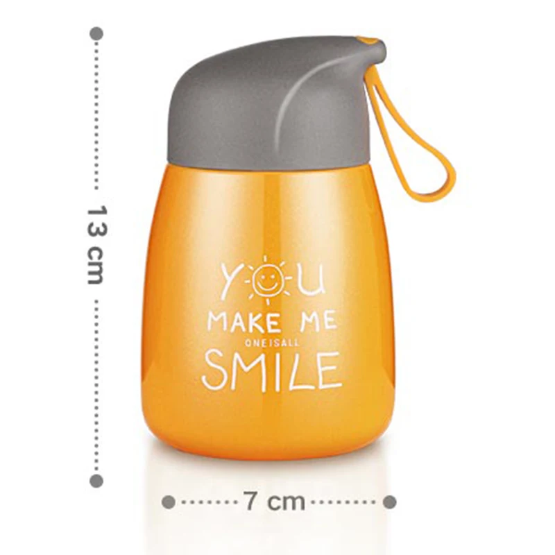 

280Ml Thermos Bottle 304 Stainless Steel Cute Thermal Water Bottles Vacuum Flask Leakproof Portable Belly Cups For Kids Girls
