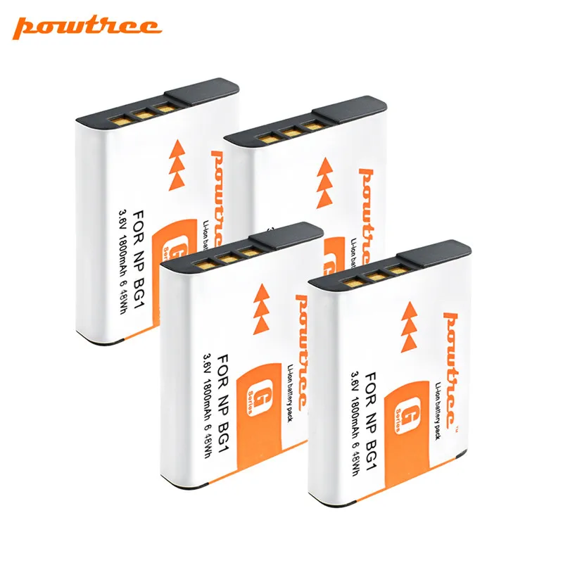 Аккумулятор POWTREE 3 6 В 1800 мА · ч аккумулятор NP BG1 NPBG1 + ЖК зарядное устройство для