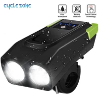led bike light rechargeable super bright ipx6 waterproof bicycle accessories horn speaker 4000mah 3602 lumens glare flashlight