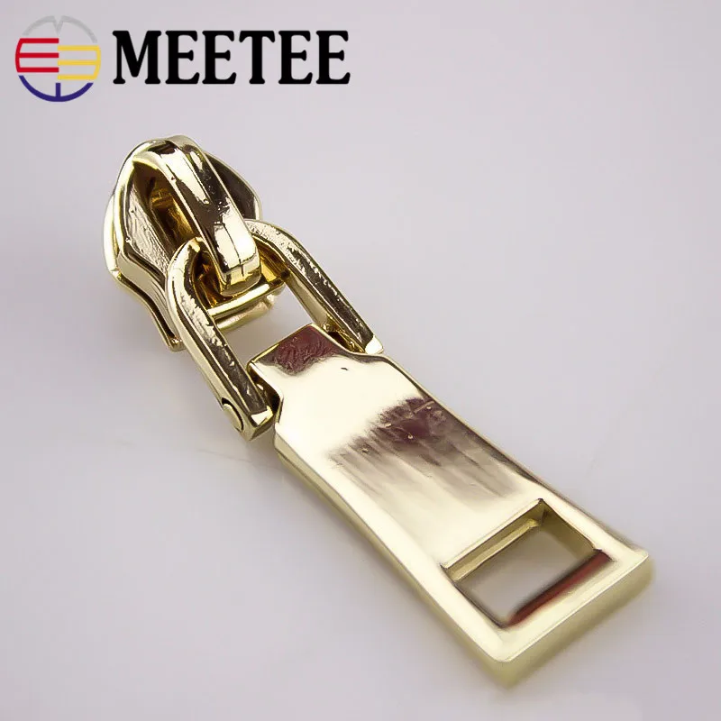 Meetee 10 шт. 5# высококачественные металлические ползунки для молнии для нейлоновой головы на молнии DIY сумка пуховик для одежды материал Ремонтный комплект G6-3