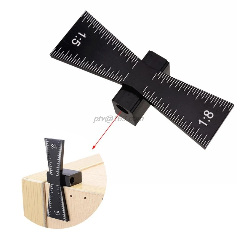 Swallow Tail Dovetail Marker Aluminum Alloy Hand Cut Wood Joints Meter Guide Tool with Scale Template Size 1: 5 and 8 | Инструменты