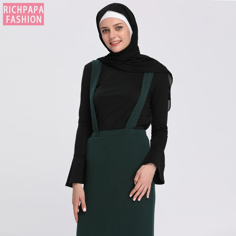 Abaya Турция ислам арабский мусульманский Топ с длинным рукавом Женский Саудовский