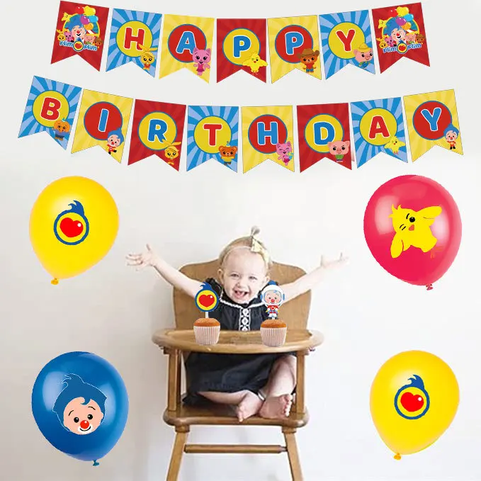 Plim воздушный шар мультяшный красный и синий клоун алюминиевая пленка цирковая