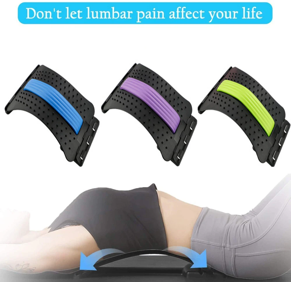 

Fitness Back Massager Back Stretcher Lumbar Stretching Device Stretch Relax Stretcher Lumbar Support Spine Pain Relief