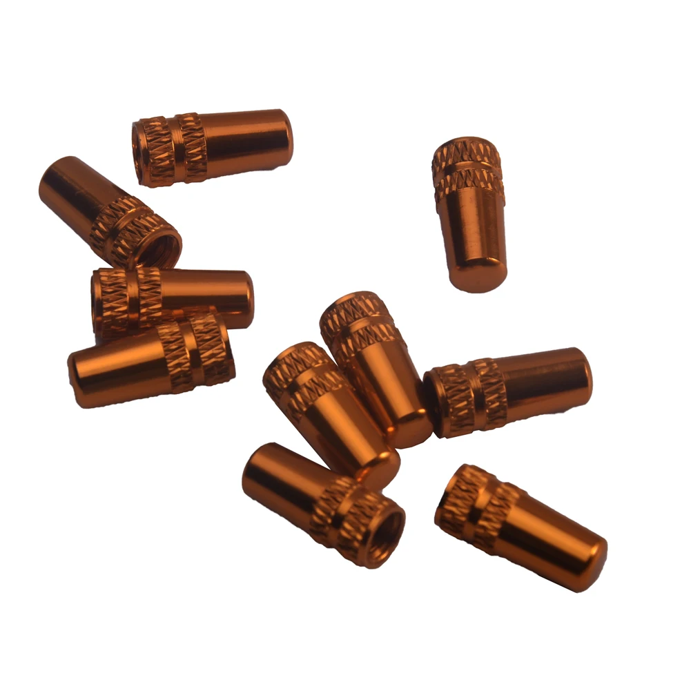 gold 10 шт./лот, колпачок Presta, велосипедное фиксационное колесо с ниппелем типа Presta, обода шины, шток, Воздушная крышка s, пылезащитная крышка, Аксессуары для велосипеда# H915 - Цвет: gold