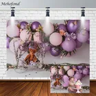 Mehofond день рождения торт разбивать фон фиолетовый шар цветы Бабочка девушка фотография фоны фотостудия фотосессия Декор