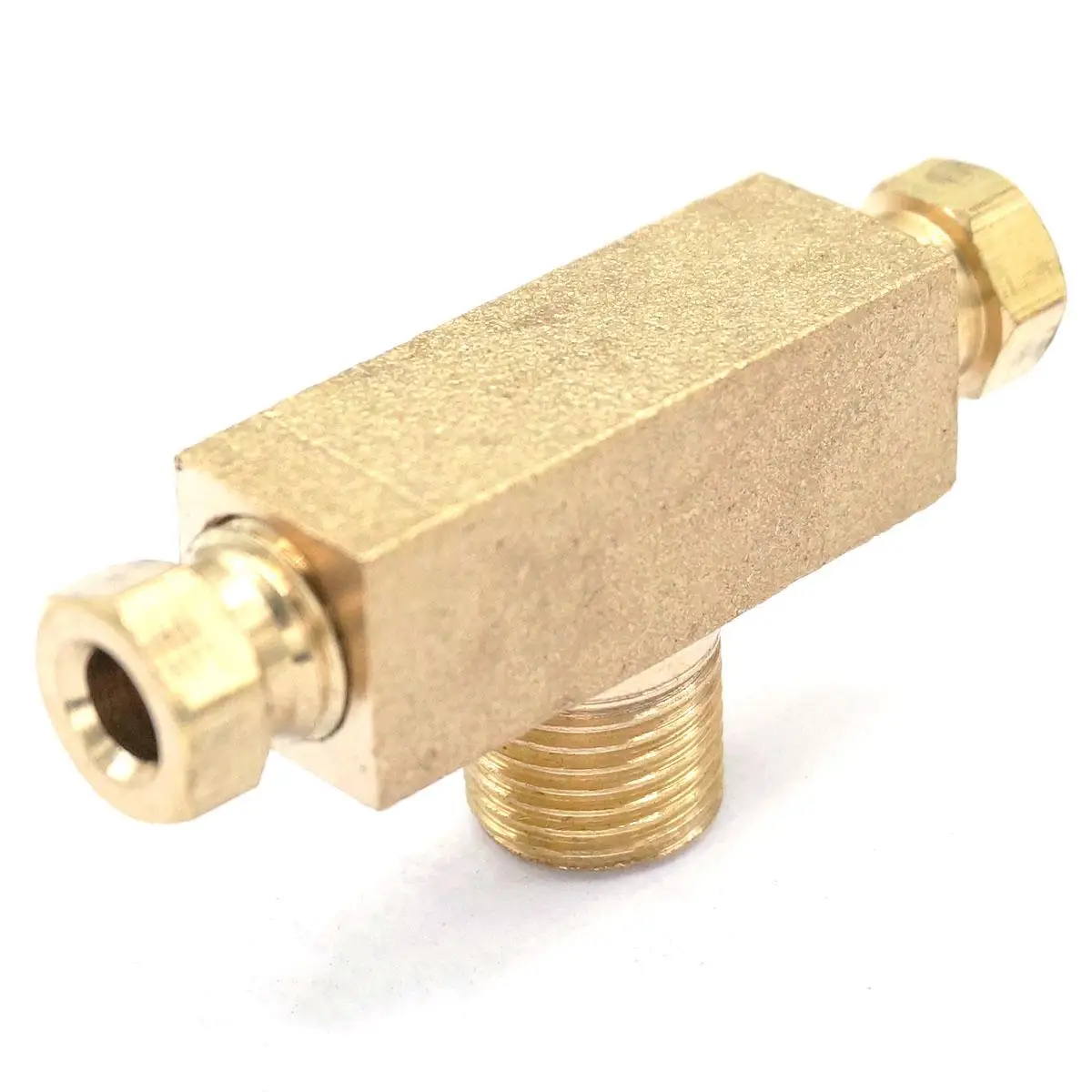 1/8&quot BSPP male Thread x 4mm OD Tube Tee Brass Compression Connector Fitting Adapter Pipe fitting For Lube Tubing | Обустройство