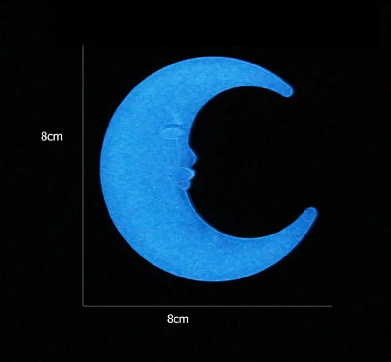 

3/1PCS Moon Luminous Wall Sticker Absorb Light During The Day And Shine At Night For Kids Children Room Wallpaper Decoration