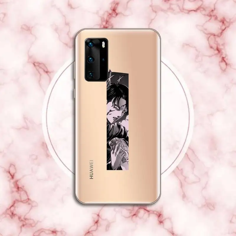

Attack On Titan Phone Case Transparent for Huawei P20 P30 P40 honor 8 10i P smart 2019 Samsung A71 A21S S10 20 plus