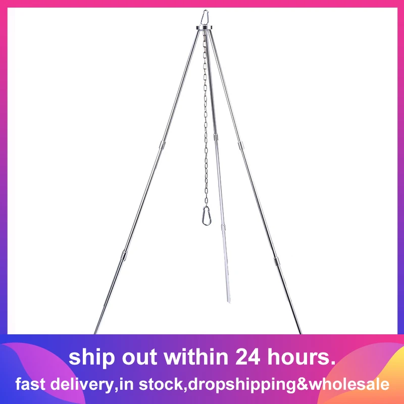 Штатив для кемпинга подвесная кастрюля уличная посуда пикника гриль | Спорт и