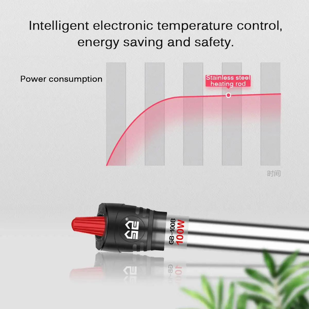 

Stainless Submersible Aquarium Heater Fish Tank Steel Temperature Thermostat 50W/100W/200W/300W/500W heating rod Power Saving