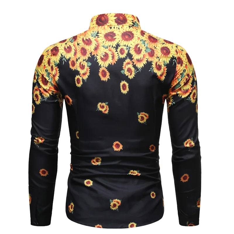 

New men's long sleeve printed shirt zh118