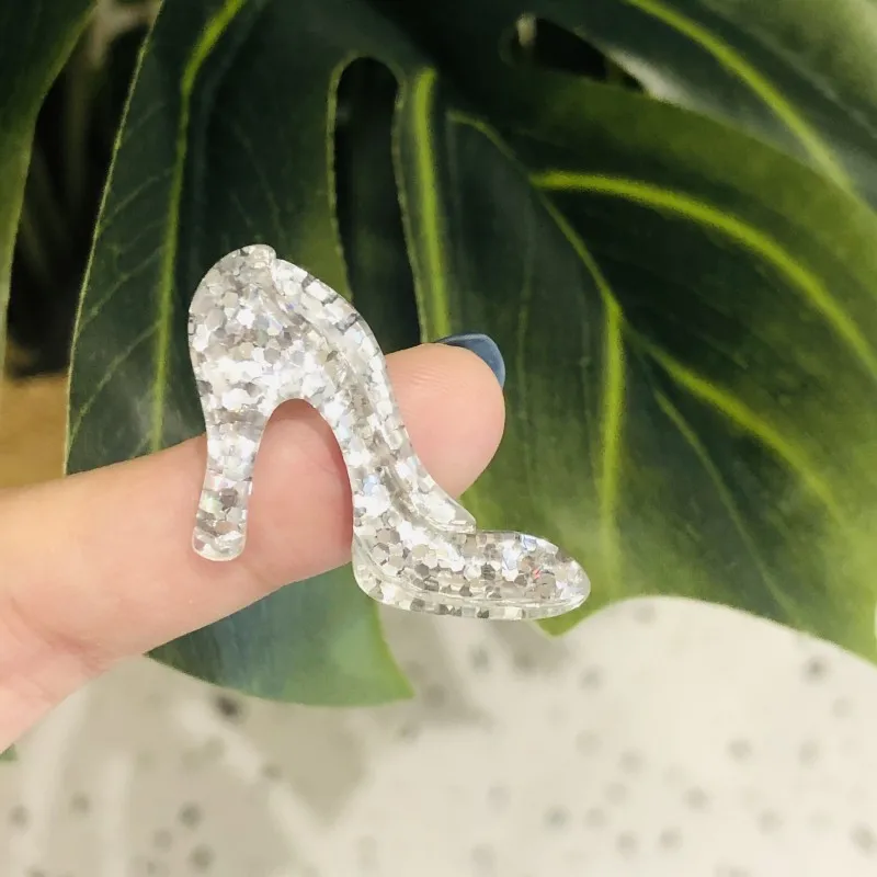 Милые полимерные туфли на высоком каблуке с плоской задней поверхностью 20 шт.