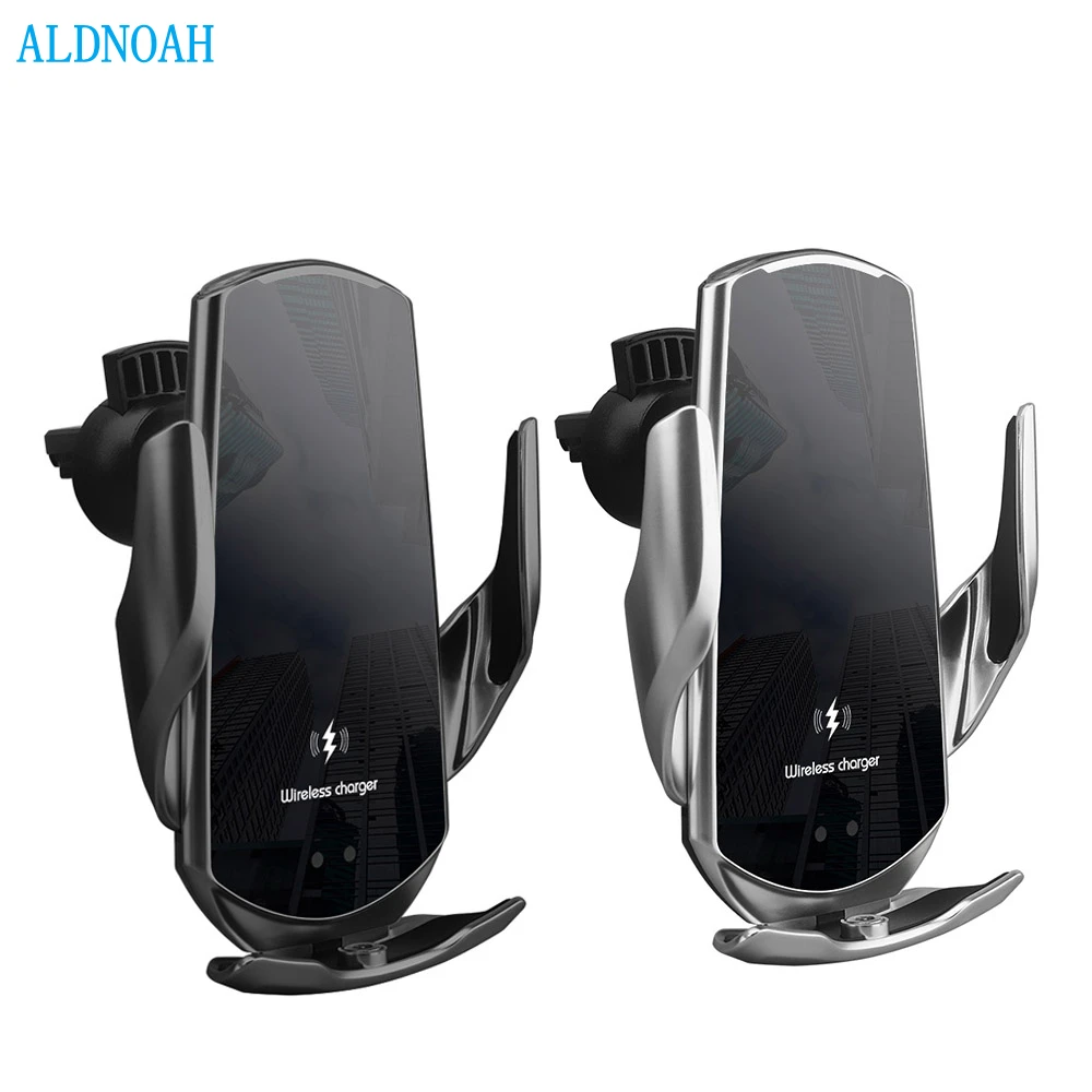 

Automatic 15W Qi Car Wireless Charger for iPhone 12 11 XS XR X 8 Samsung S20 S10 Magnetic USB Infrared Sensor Phone Holder Mount