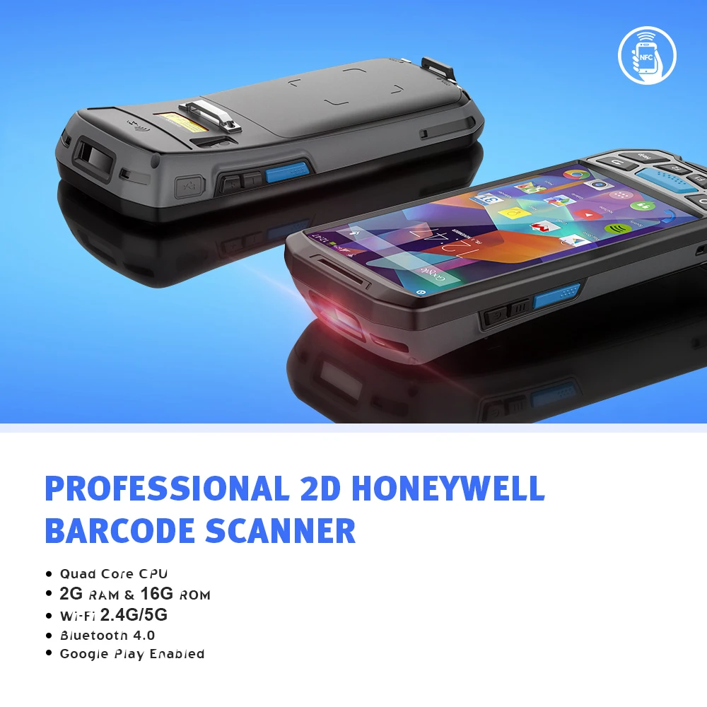 ISSYZONEPOS портативный pos-терминал 2D QR сканер штрих-кода NFC PDA Android 7,0 5 дюймов беспроводной портативный штрих-код Rearder WiFi