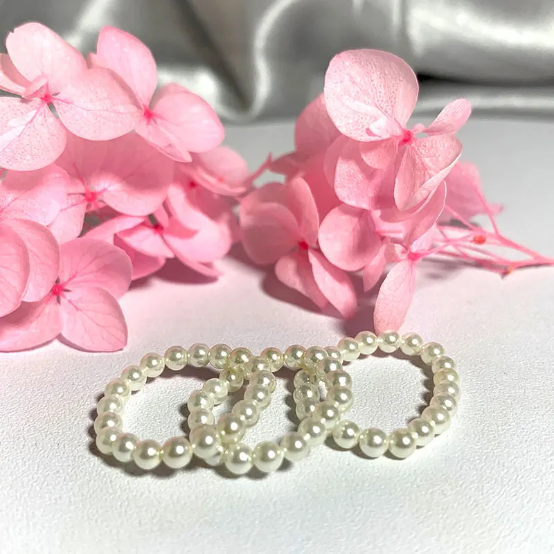 Перламутровое кольцо эластичное 3 круга|Кольца| |