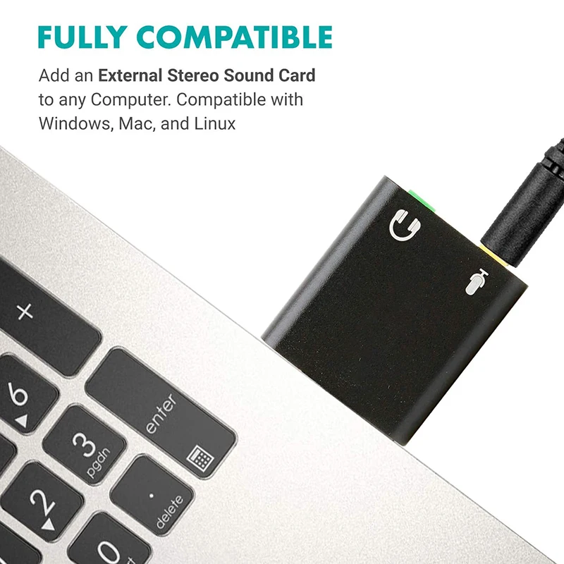 Внешняя звуковая карта с микрофоном TRS на USB 3 5 2 0 мм адаптер для ПК и Mac USB-вход