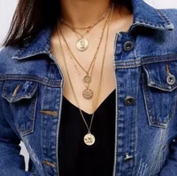 fashion beads gold choker collares necklace women vintage silver color chain long statement necklaces gift jewelry collier femme