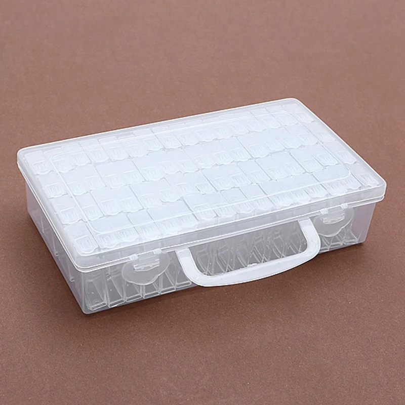 Новые 64 сетки большие отдельные алмазные вышивальные коробки разделители