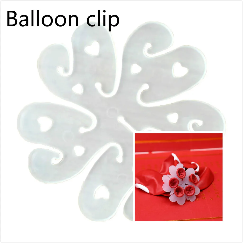 

10pcs balloons clip plum-shaped balloon clips cute hydrogen air balloon clamp folder Birthday party supplies