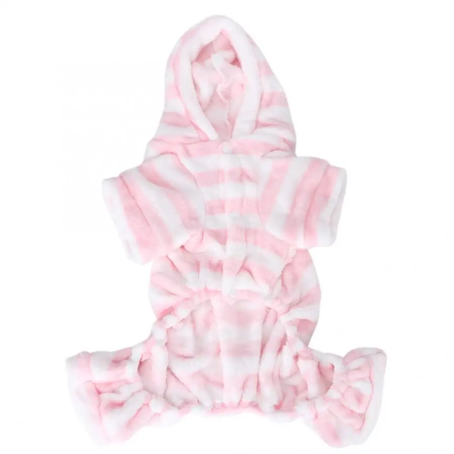 Коралловый флис розовая полоска Осень-зима четыре фута толстовки для домашних