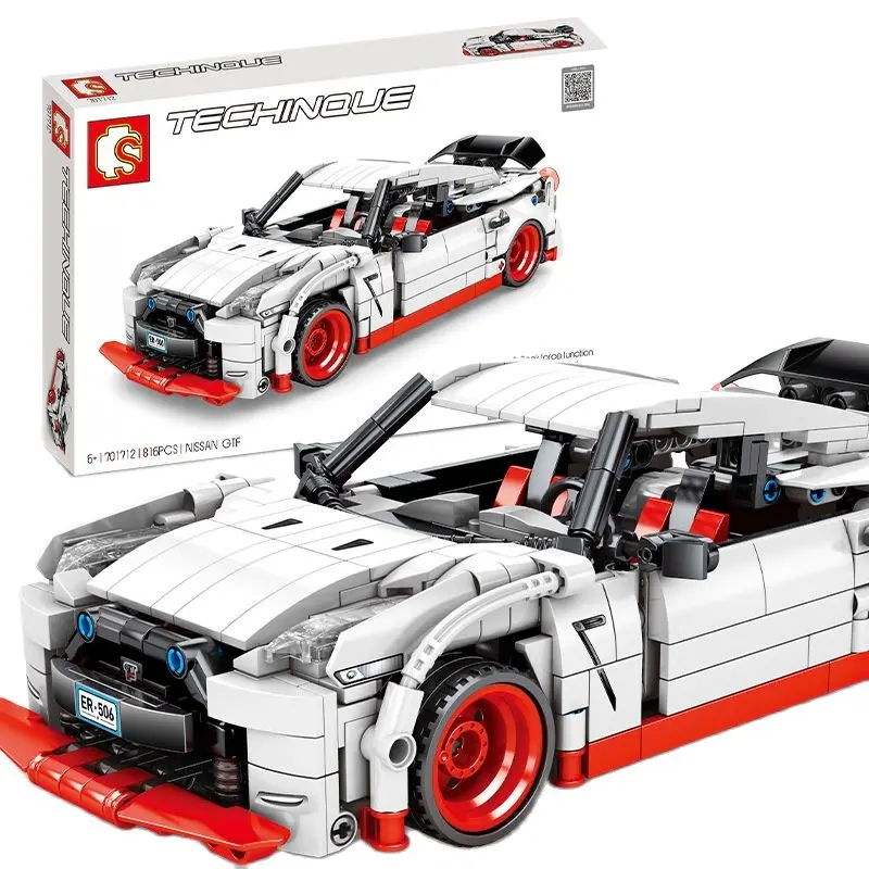 

701712 технологическая серия Nissan SMART furious гоночный автомобиль головоломка сборка мелких частиц строительные блоки подарок для детей