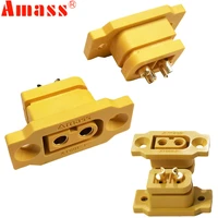 5pcs amass xt60e f female plug large current goldbrass ni plated connector power battery connecting adapter for diy rc model