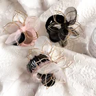 Заколка для волос женская, в Корейском стиле, с цветами и бантом, 2020