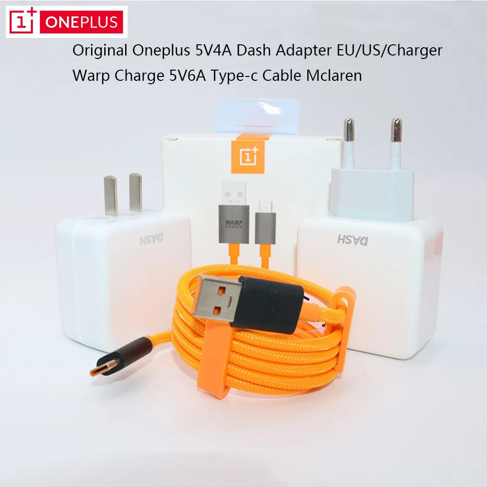 Оригинальное зарядное устройство 5 В/4 A EU ONEPLUS 6 T быстрая зарядка 1 м usb-кабель mlaren