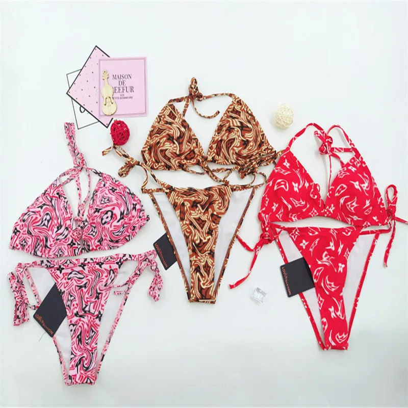 

Sell L And V Letter Sexy Bikini High Waist Summer New Two-piece Designer Beach Sexy Swimsuit 17 Styles