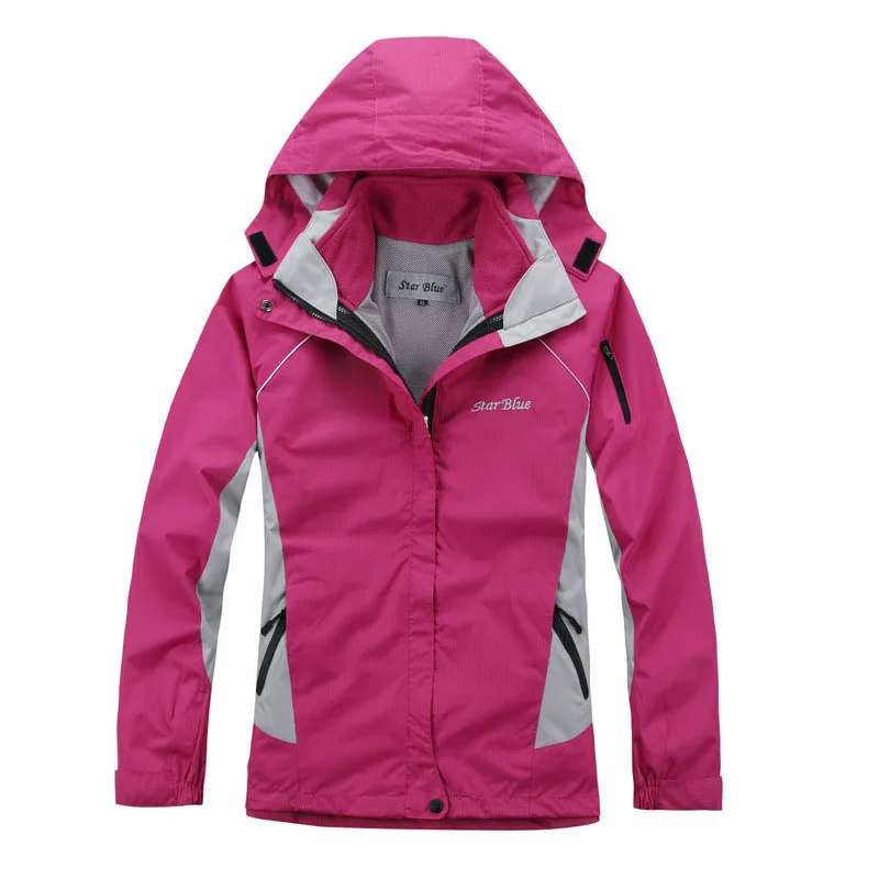 Женская зимняя флисовая куртка 3 в 1 для активного отдыха ветрозащитная