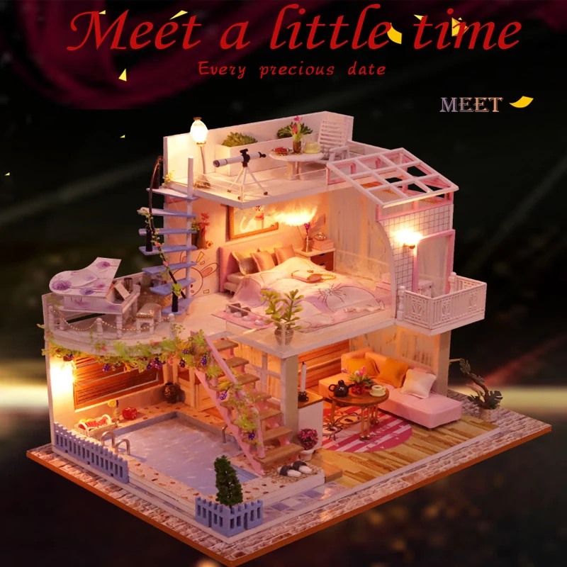 

Miniature Model DIY Doll House Mini Furniture Presents Birthday Christmas Toys To Friends And Family Casa