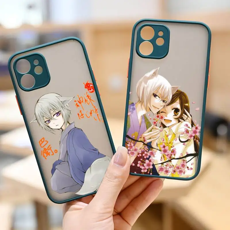

anime Kamisama Hajimemashita Tomoe Phone Case Dark green matte transparent iPhone 7 8 x xs xr 11 12 pro plus max mini