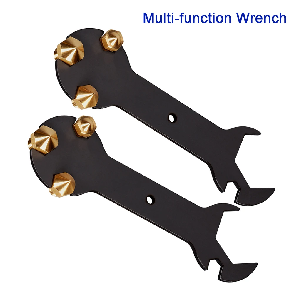 

Nozzle Wrench 5 IN 1 Wrench Multi function Steel Spanner Wrench Flat For V6 MK8 MK10 Nozzle Heater Block 3D Printer Parts Tool
