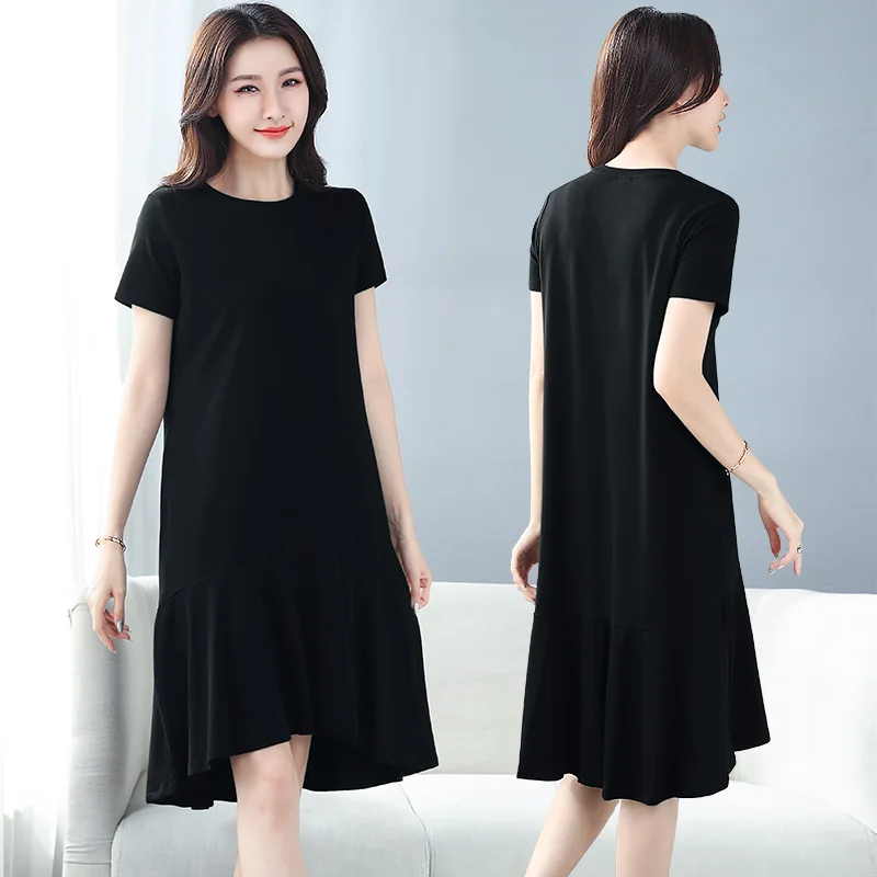 

Черные повседневные платья свободные охватывают живот Парадное, тонкое плиссированное платье фасона «рыбий хвост» и юбки