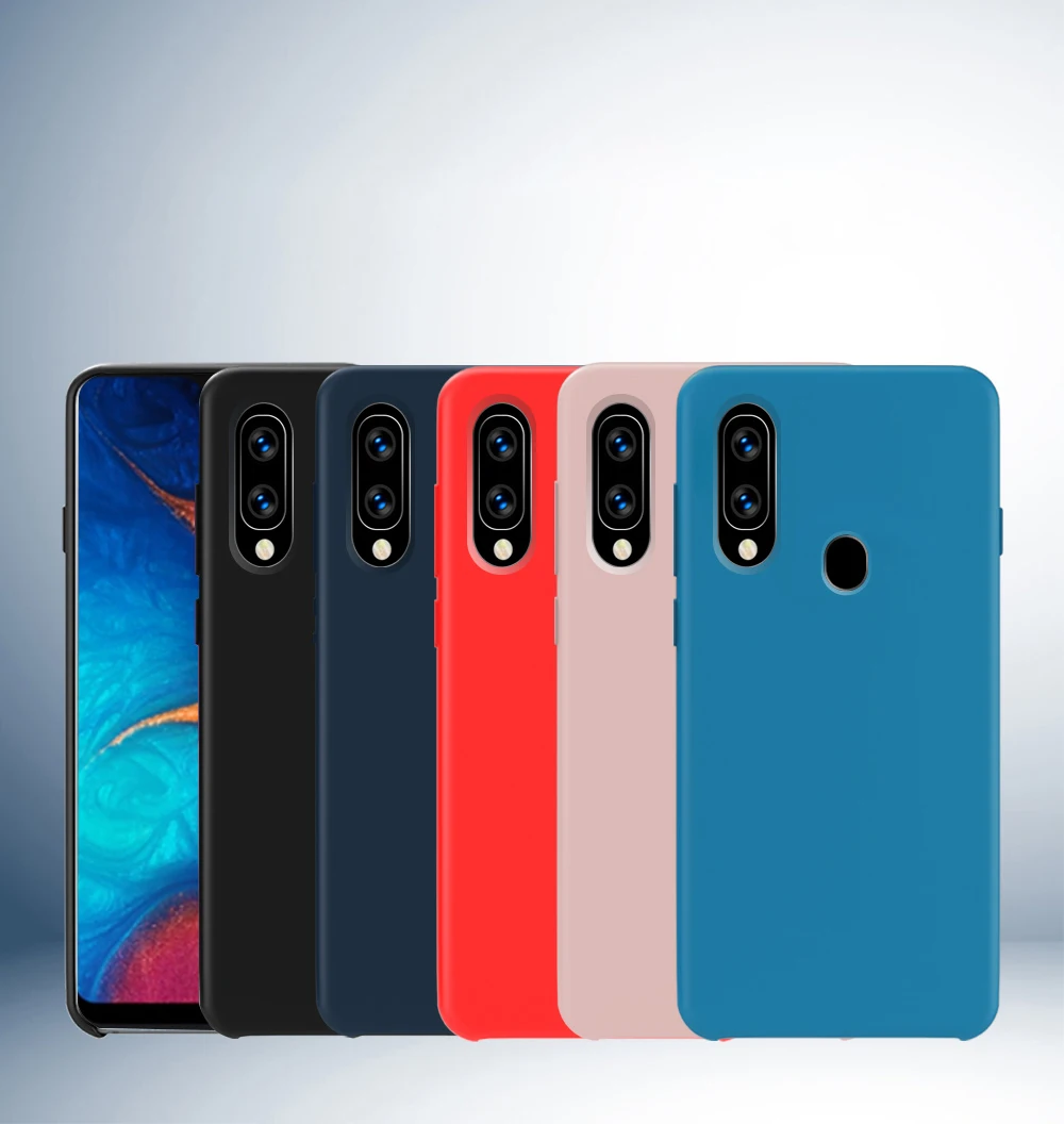 Для samsung A70 A50 A10 A20 чехол-накладка из мягкого жидкого силикона для samsung Galaxy A8 A6 PLUS A9 A7 противоударный чехол-накладка