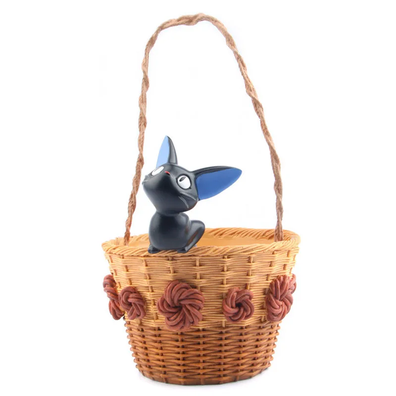 Экшн фигурка в виде кошки из ПВХ с доставкой Мой сосед Тоторо Кики корзина для