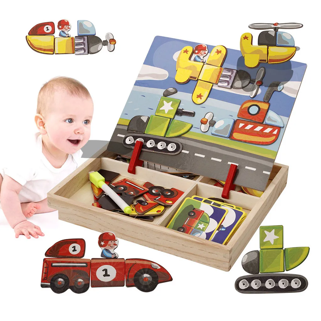 Детские игрушки многофункциональная доска для рисования магнитная головоломка