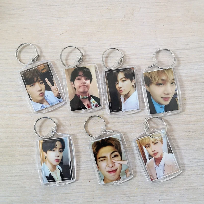 

Оптовая продажа, двусторонний акриловый брелок для ключей Kpop Idol BE Bangtan Boys, аксессуары для ключей, милый брелок с подвеской, подарки