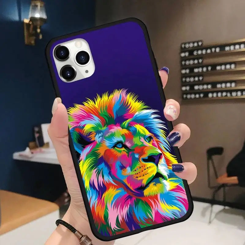 

Big Lion On Stone Snow Phone Case for iPhone 11 12 pro XS MAX 8 7 6 6S Plus X 5S SE 2020 XR Soft silicone