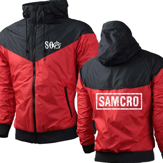 

Мужская хлопковая куртка SOA Sons of анархия the child SAMCRO с принтом, повседневные мужские толстовки в стиле хип-хоп